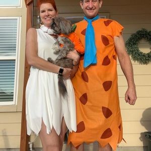 Women’s Size Medium Wilma Flintstone costume white dress